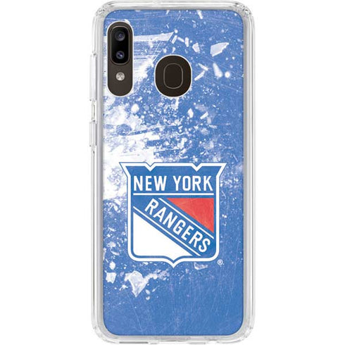 NHL New York Rangers Frozen Galaxy A20 Clear Case